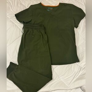 Olive Green Scrub Set